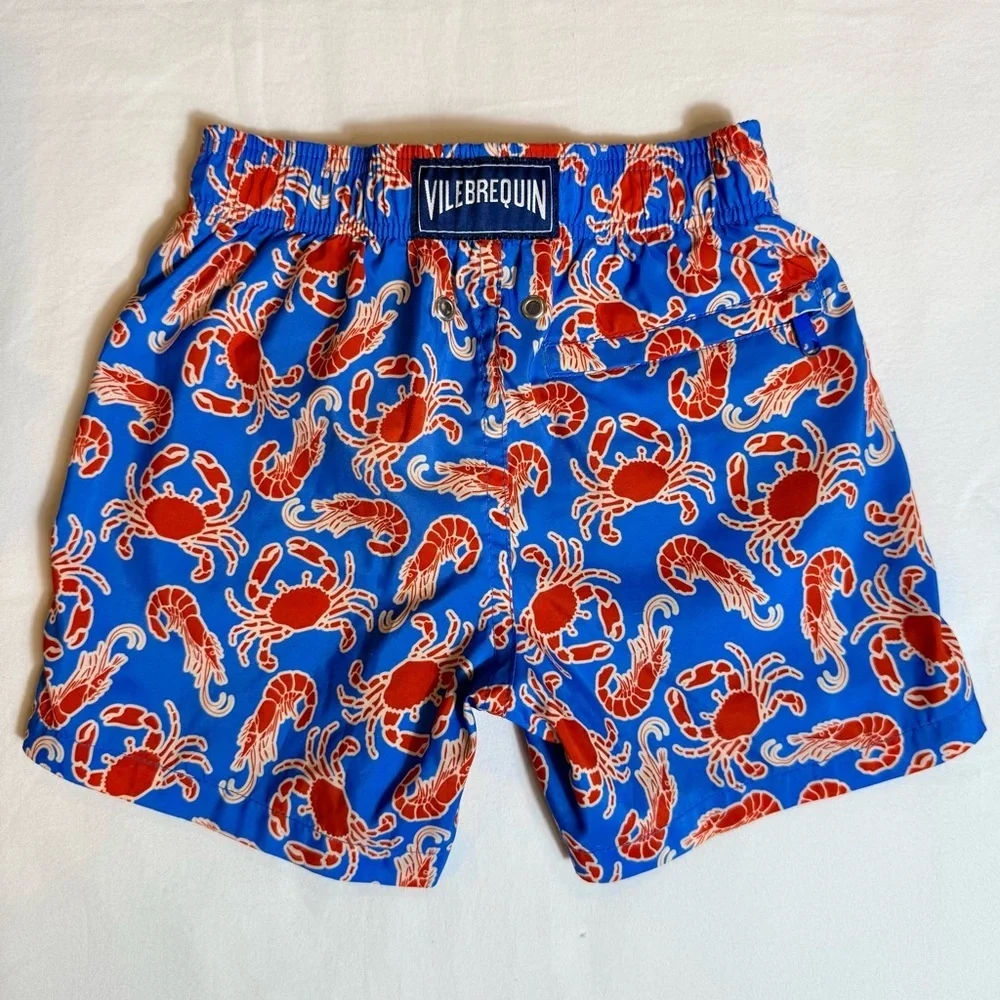 Vilebrequin Swim Trunks Boys 4 4T Crab ‘N’ Shrimp Bathing Suit Summer Beach Pool